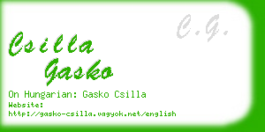 csilla gasko business card